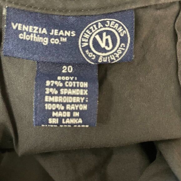 Venezia Jeans Brand Embroidered Mini Skirt - Size 20 - Picture 4 of 7